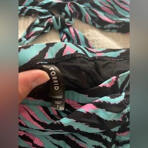 Torrid Size 1 Neon Animal Print two piece Swimsuit